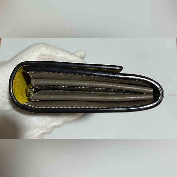 Céline VGUC Pebbled Grey Leather Continental Wallet $970 Retail - Picture 8 of 15